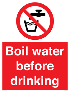 Boil water before drinking